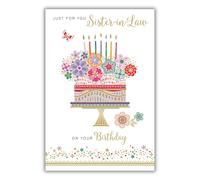 Nigel Quiney Birthday Cake Just for You Sister in Law Birthday Card