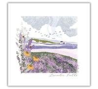 Nigel Quiney Birthday or All-Occasion Card for Her - Scenic Lavender Fields Design - Blank Inside - For Women - Artistic Greeting Card