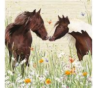 Nigel Quiney Blank Card for Women - General Female Card - Two Horses with Foil Details - Eco-Friendly and Recyclable