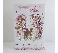Nigel Quiney Cat Flowers Especially For You Niece Birthday Card