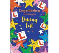Nigel Quiney Congratulations Card On Passing Your Driving Test - Colourful Stars Design - Premium Greeting Card with Envelope