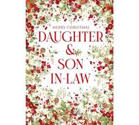 Nigel Quiney Daughter and Son in Law Christmas Card, Single - Christmas Cards with Winter Berries Artistic Festive Design and Special Finish - Eco-Friendly Xmas Cards with Envelope