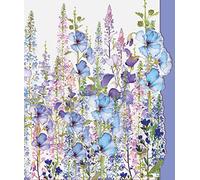 Nigel Quiney General Female Blank/Birthday Card for Women/Girls - William Morris Garden with Pale Lilac Foil & Die Cut Edge Detail - Eco-Friendly & Recyclable - Made in Britain
