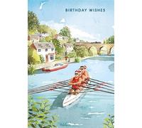 Nigel Quiney Male Birthday Card - General Card for Men/Boys - River Rowing Team - Eco-Friendly and Recyclable