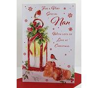 Nigel Quiney Special Nan Christmas Card - Lantern Robin