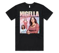 Nigella Lawson Homage T-Shirt Tee Funny Retro TV Cook Cooking Gift 90's Black L