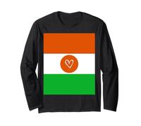 Niger Flag Nigerien Heart Proud Heritage National Day Long Sleeve T-Shirt