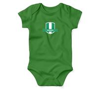 Nigeria Babygrow Suit Nigerian Heritage Baby Bodysuit Flag Badge Perfect Gift Idea for Babies Cute Nigeria Inspired Apparel, 3-6 Months, Irish Green