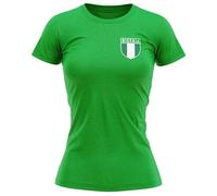 Nigeria Badge Womens T Shirt Football West Africa Nation Supporters Soccer Ladies Tee, M, Irish Green