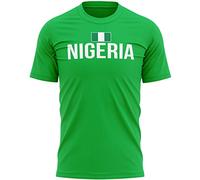 Nigeria Country Flag T Shirt, Nigerian Flag Print Design Tee,Footballer Supporters Gifts for Him, Ideas, S, Irish Green