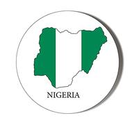 Nigeria Flag 6 x 70mm Vinyl Stickers