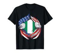 Nigeria Flag American Proud of My Nigerian Heritage T-Shirt