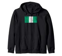 Nigeria Flag Graphic For Men, Women, Kids Zip Hoodie