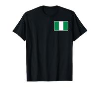 Nigeria Flag Green White West African Heritage National Art Value Graphic T-Shirt