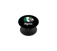 Nigeria Flag Grey Crowned Crane National Bird PopSockets Adhesive PopGrip