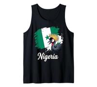 Nigeria Flag Grey Crowned Crane National Bird Tank Top