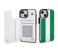 Nigeria Flag Leather Wallet Cell Phone Cases Stand Foldable Flip Cover Phone Case Compatible with iPhone 13 Mini/13/13 Pro/13 Pro Max