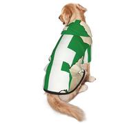 Nigeria Flag Map Dog Hoodie for Medium Large Dogs, Warm Soft Pet Sweatshirt, Easy to Wear Jumper Clothes