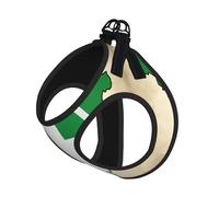 Nigeria Flag Map Print Adjustable Reflective Harness Leash Set For Cats, Dogs And Small Pets, Soft Breathable Mesh Walking Vest With Escape-Proof Lead