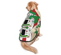 Nigeria Flag Map with Horse Pattern Dog Hoodie for Medium Large Dogs, Warm Soft Pet Sweatshirt, Easy to Wear Jumper Clothes