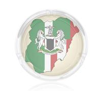 Nigeria flag map with horse pattern Outdoor terrace ashtray,cigar ashtray,outdoor ashtray and weed ashtray are both fashionable and practical