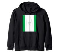 Nigeria Flag Nigerian Heart Proud Heritage National Day Zip Hoodie
