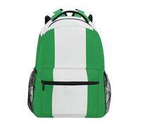 Nigeria Flag Nigerian National Green school backpack for kids with Name Tag large books bag for 2nd grade school boys girls bolso escolar para adolecente