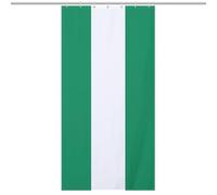 Nigeria Flag Soft Shower Curtains Polyester Bathroom Curtain with 12 Hooks Washable Quick Dry Bathtub Curtain 35.43x70.87Inch（90x180cm）
