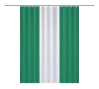 Nigeria Flag Soft Shower Curtains Polyester Bathroom Curtain with 12 Hooks Washable Quick Dry Bathtub Curtain 53.54x70.87Inch（136x180cm）