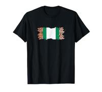 Nigeria Flag Textless Naija Tribal Pattern Grunge T-Shirt