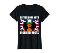 Nigeria Girl Heritage British Born Nigerian Roots Pride T-Shirt