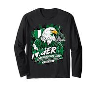 Nigeria Independence Day 2026 Eagle Nigerian Flag Pride Long Sleeve T-Shirt