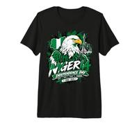 Nigeria Independence Day 2026 Eagle Nigerian Flag Pride Premium T-Shirt