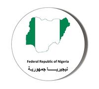 NIGERIA MAP 38mm Round Fridge Magnet