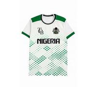 Nigeria Unisex Round Neck Jersey with Pattern-Like Design and Green Trim Details Shirt Sport Jersey Sporty - NOT A Loose FIT (UK, Alpha, S, Regular, Regular)