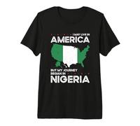 Nigerian American Patriot USA Grown Nigeria US Flag Premium T-Shirt