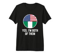 Nigerian American Yes Both Heritage Identity Premium T-Shirt