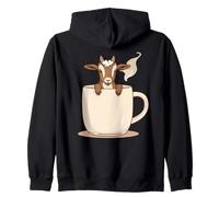 Nigerian Dwarf Goat mom Coffee Design Zip Hoodie