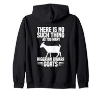 Nigerian Dwarf Goat Owner Design For Farmer - Too Many Goats Zip Hoodie