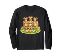 Nigerian Dwarf Goats Easter Eggs Design Long Sleeve T-Shirt