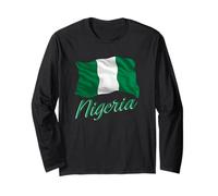 Nigerian Flag Of Nigeria Africa Men Women Kids Long Sleeve T-Shirt