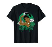 Nigerian Girl Nigeria Woman Nigerians Flag T-Shirt