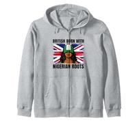 Nigerian Roots British Born Girl Pride Nigeria Heritage Zip Hoodie
