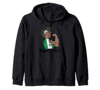 Nigerian Roots Crown African Pride Nigerian Girl Nigeria Zip Hoodie