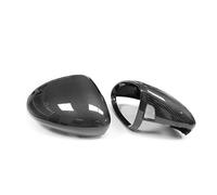 NIGFINMIOZ For Porsche Panamera 4S GTS Sport-Turismo Turbo E-Hybrid Car Real Dry Carbon Fiber Replacement Rearview Mirror Cover Side Wing Mirror Cover Caps(LHD cars with Hole)