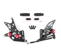 NIGFINMIOZ For Suzuki GSXR 1000 2005 2006 Motorcycle Accessories Rearsets Pedal Adjustable Motorcycle Footpegs Footrest(1.0 Black)