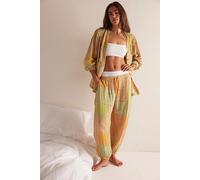 Night After Night Sleep Pants by Intimately at Free People in Lemon Lime Combo, Size: XL - female