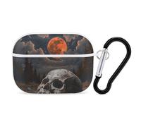 Night and Skull AirPod Pro Case, Anti Scratch Hard PC Cover with Keychain, AirPod Pro 2nd/1st Case Accessories for Women Men, White-Style