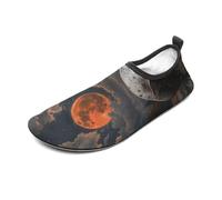 Night and Skull Water Shoes for Men Women, Lightweight Stretch Swim Shoes with Anti-Slip Rubber Sole, Quick-Dry Aqua Socks for Pool, Beach, Surfing, Style, 5 Women/5 Men