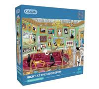 Night at the Meowseum 1000 Piece Jigsaw Puzzle by Gibsons Games | Cat Puzzle | Sustainable for Adults | Premium 100% Recycled Board | Great Gift